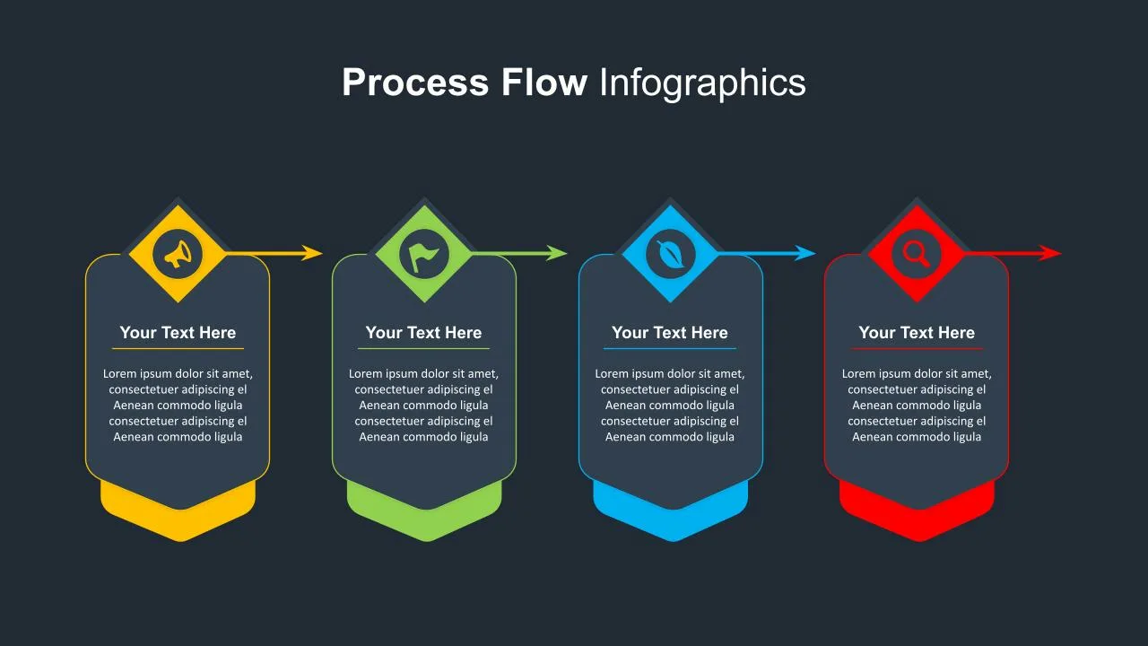 Dark Theme Process Flow Slides