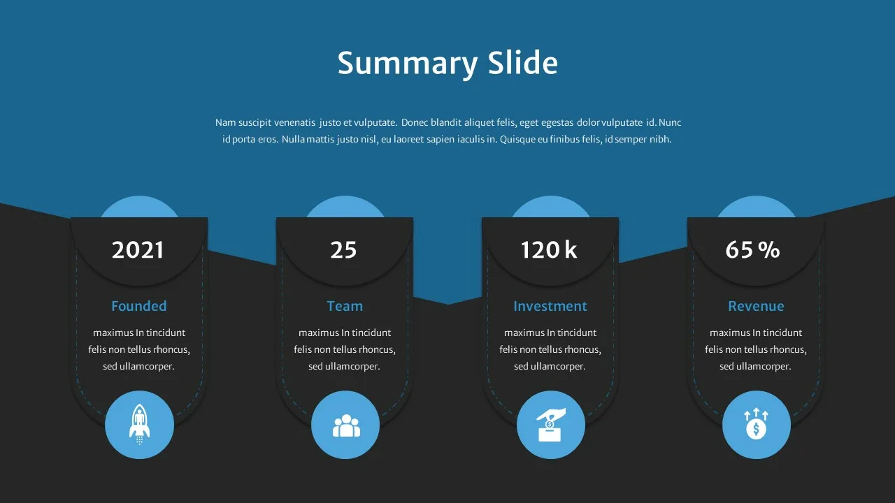 Dark Theme Summary Slides