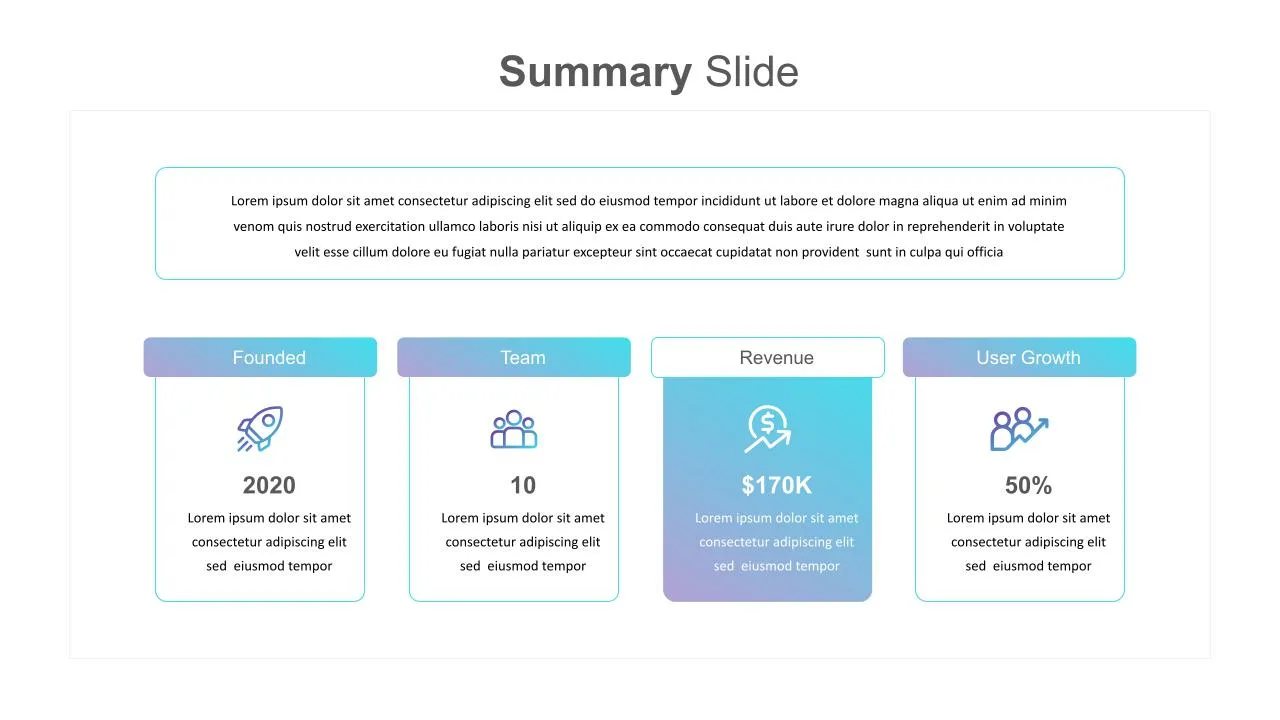 Summary Slide Template 2