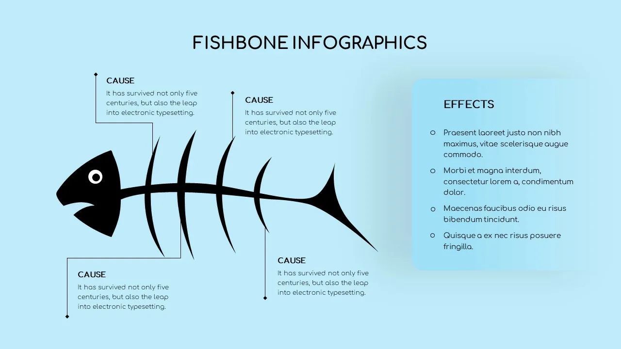 Fish Bone Infographics Template