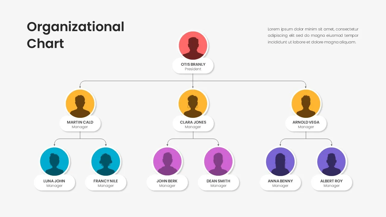 Organizational Presentation Chart Template