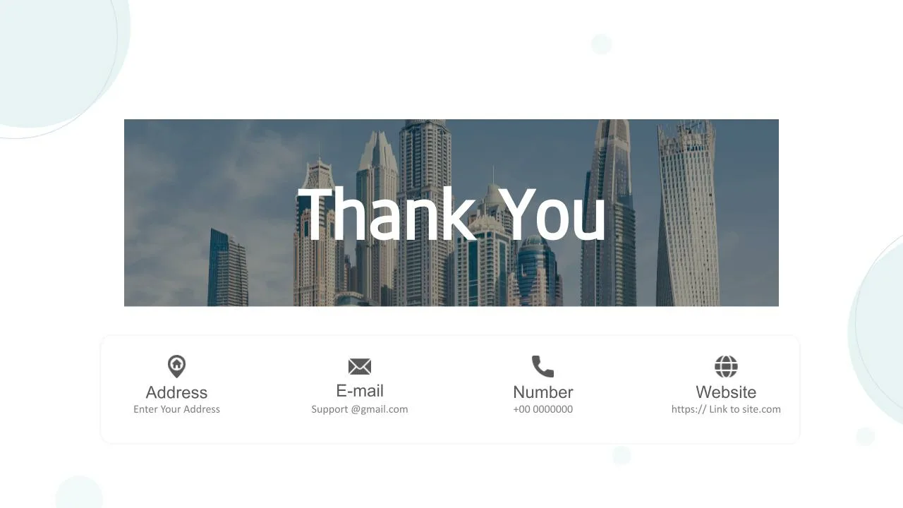 Professional Thank You Slide Template