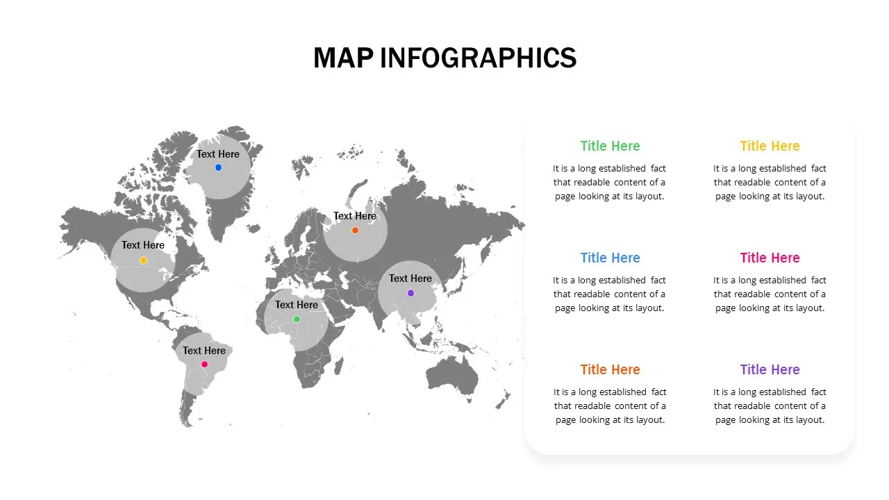 Presentation Slide Template with World Map