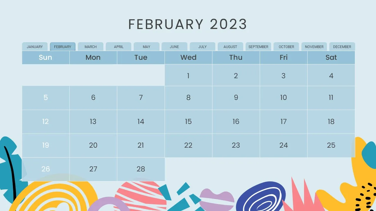 Google Slides 2023 Calendar Template