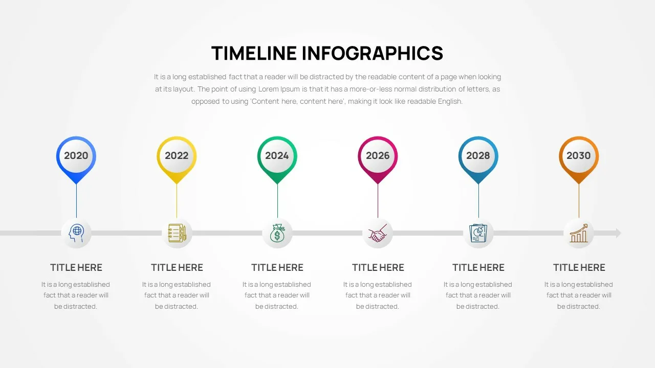 Simple Timeline Slide Template