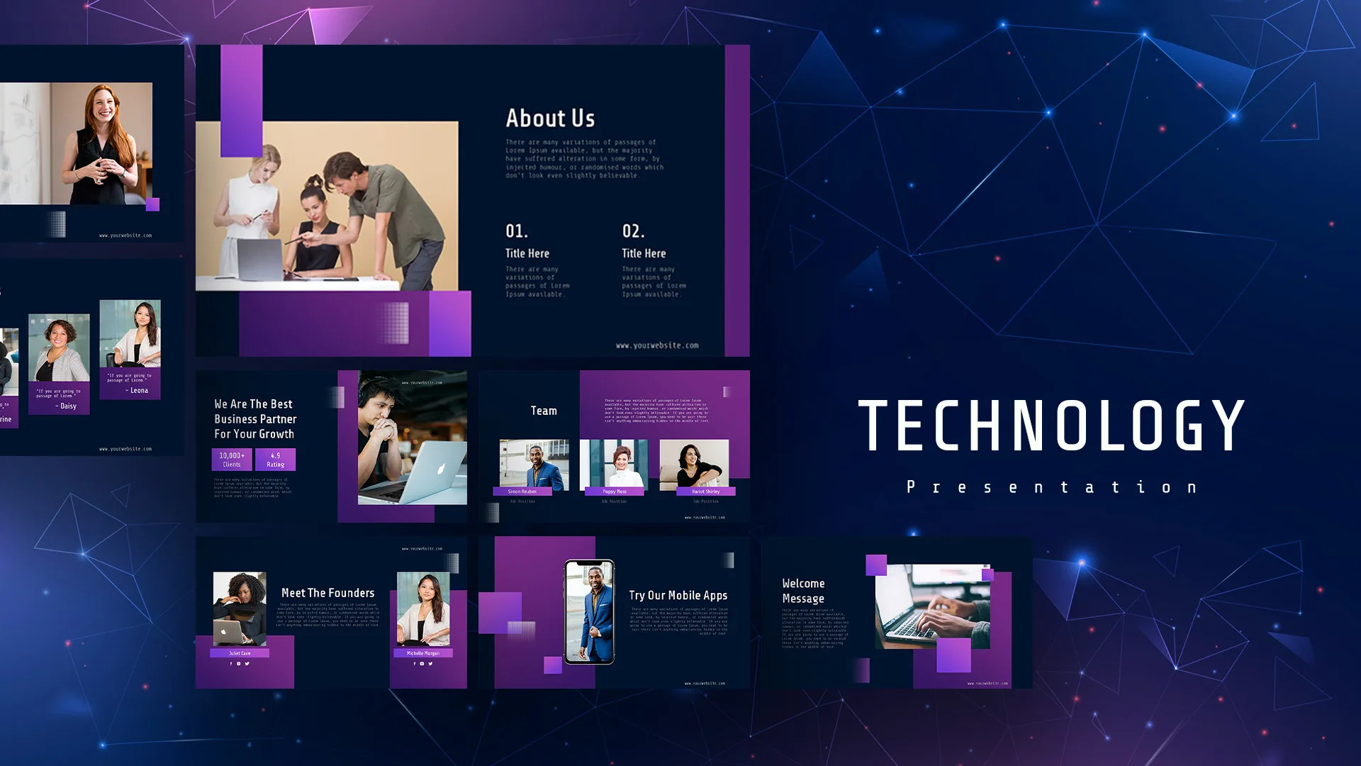 Technology Presentation Templates Cover Slide