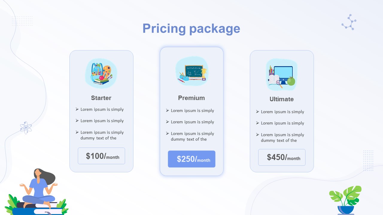 Cartoon Pricing Slide Template