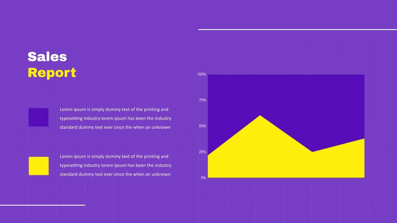 Purple Yellow Sales Report Backgrounds