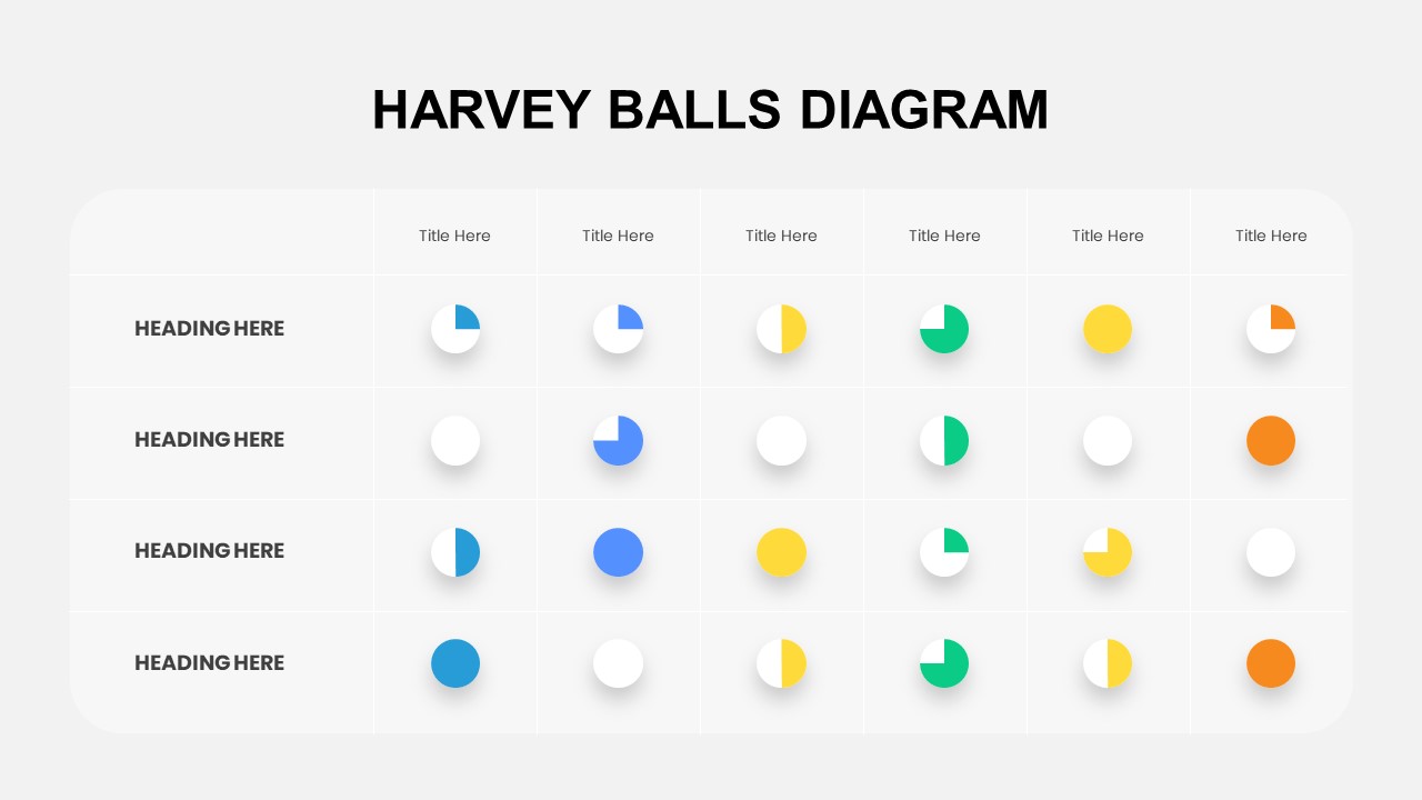 Harvey Balls PowerPoint Template