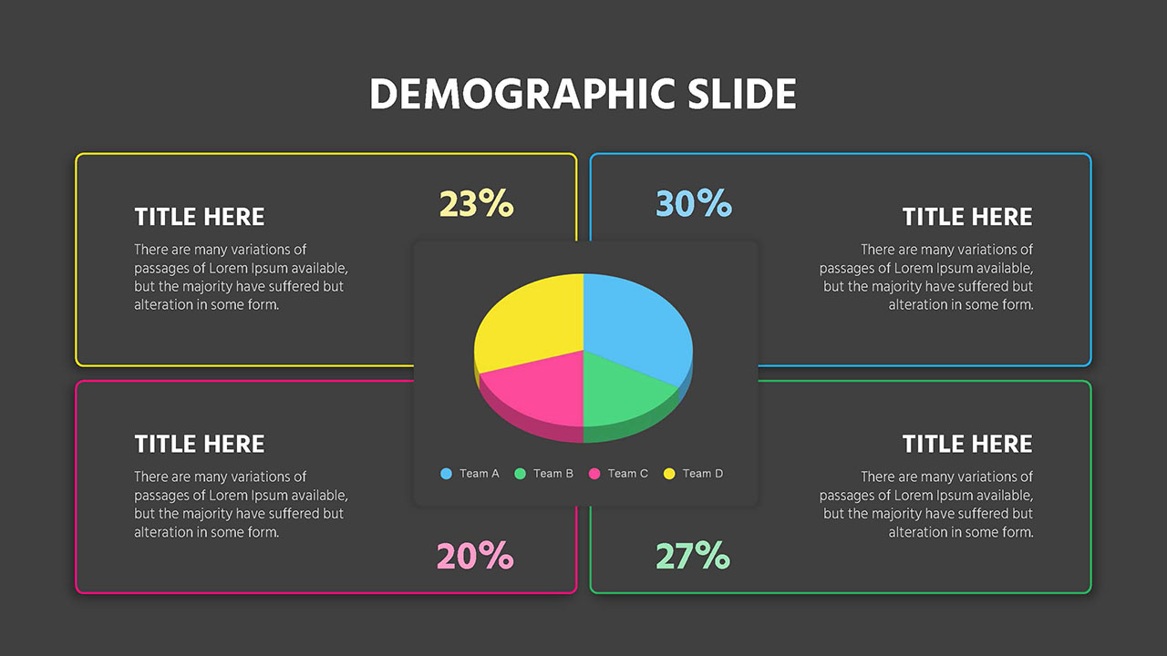 Dark Theme Demographic Slide Template