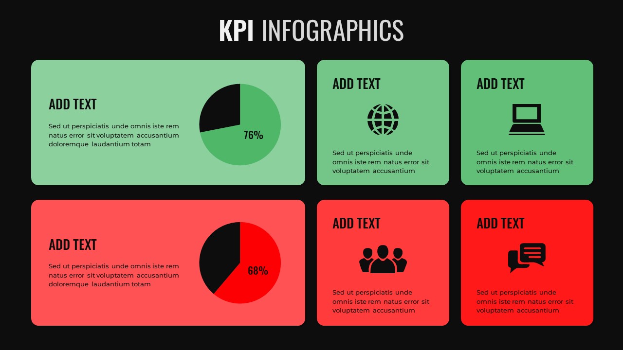 Dark Theme Kpi Free Template