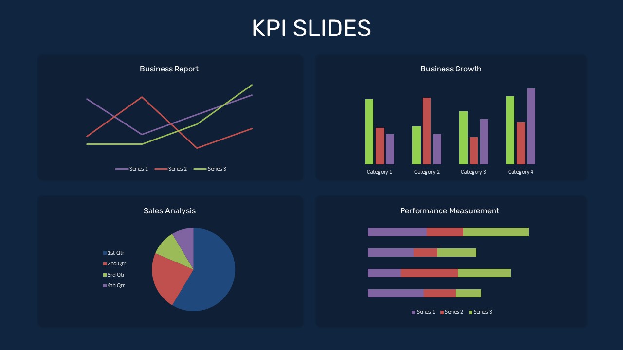 Dark Theme Kpi Template Free