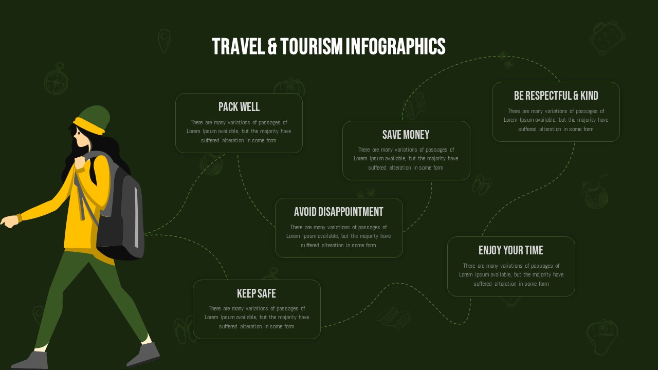 Dark Theme Travel Slide Template