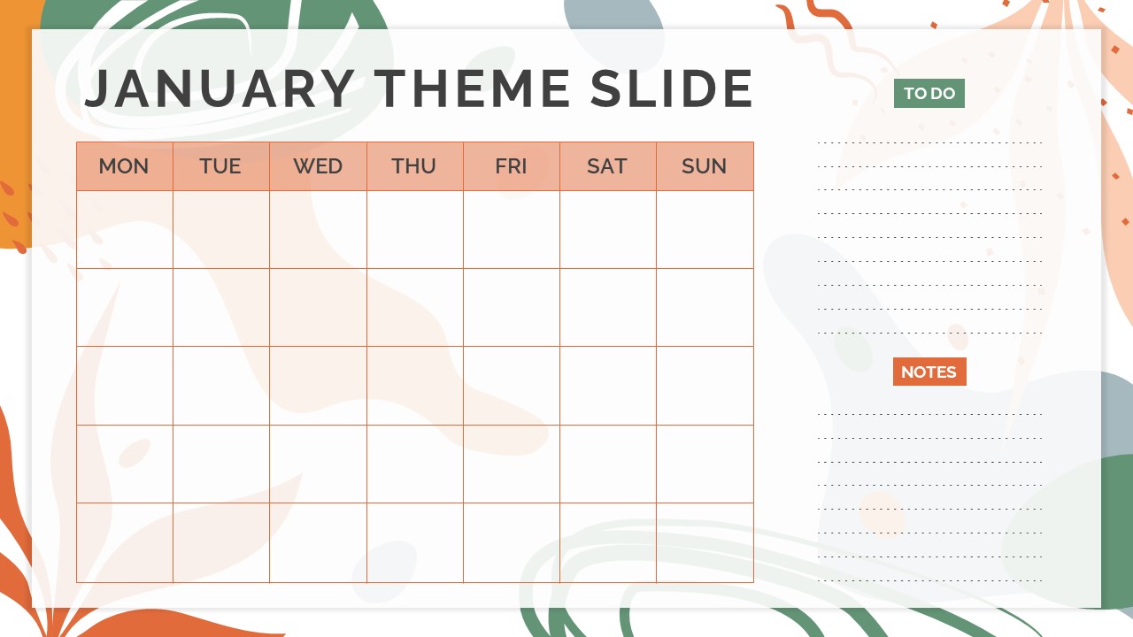 January Slides Template