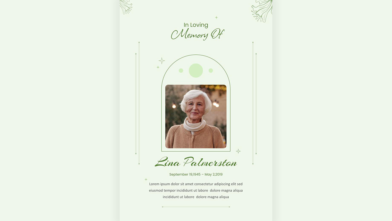 Funeral Picture Slide Template