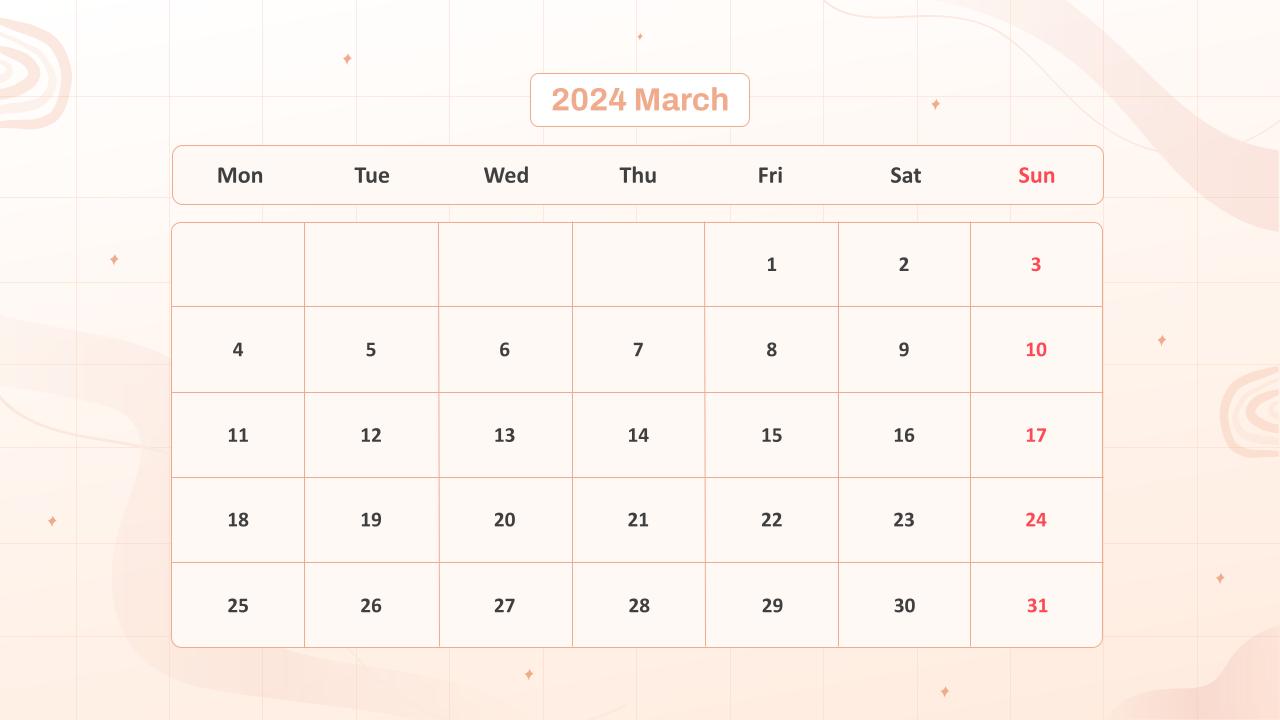 Calendar Presentation Template 05