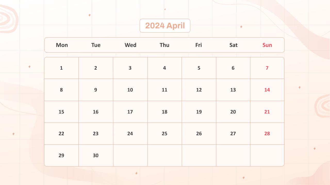 Calendar Presentation Template 06