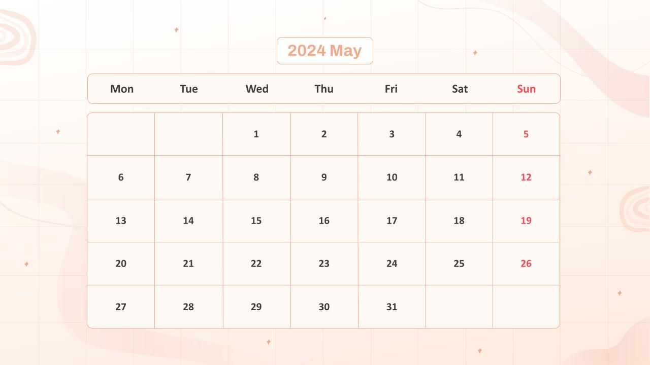 Calendar Presentation Template 07