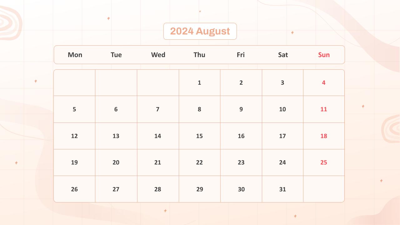 Calendar Presentation Template 10