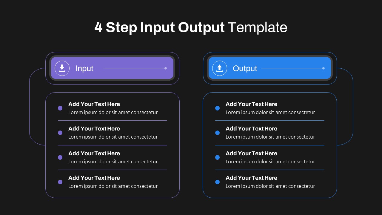 Dark Theme Input Output Slide