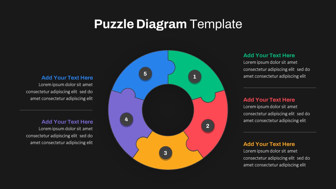 Dark Theme Puzzle Slide Template