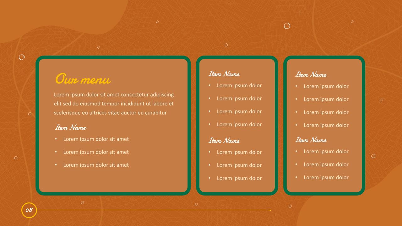 Restaurant Slides Template 10