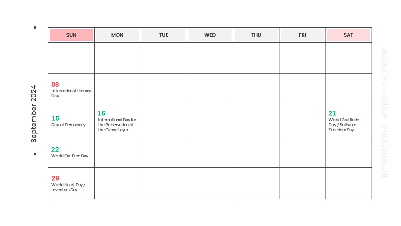 11-Holiday Calendar Template 2024