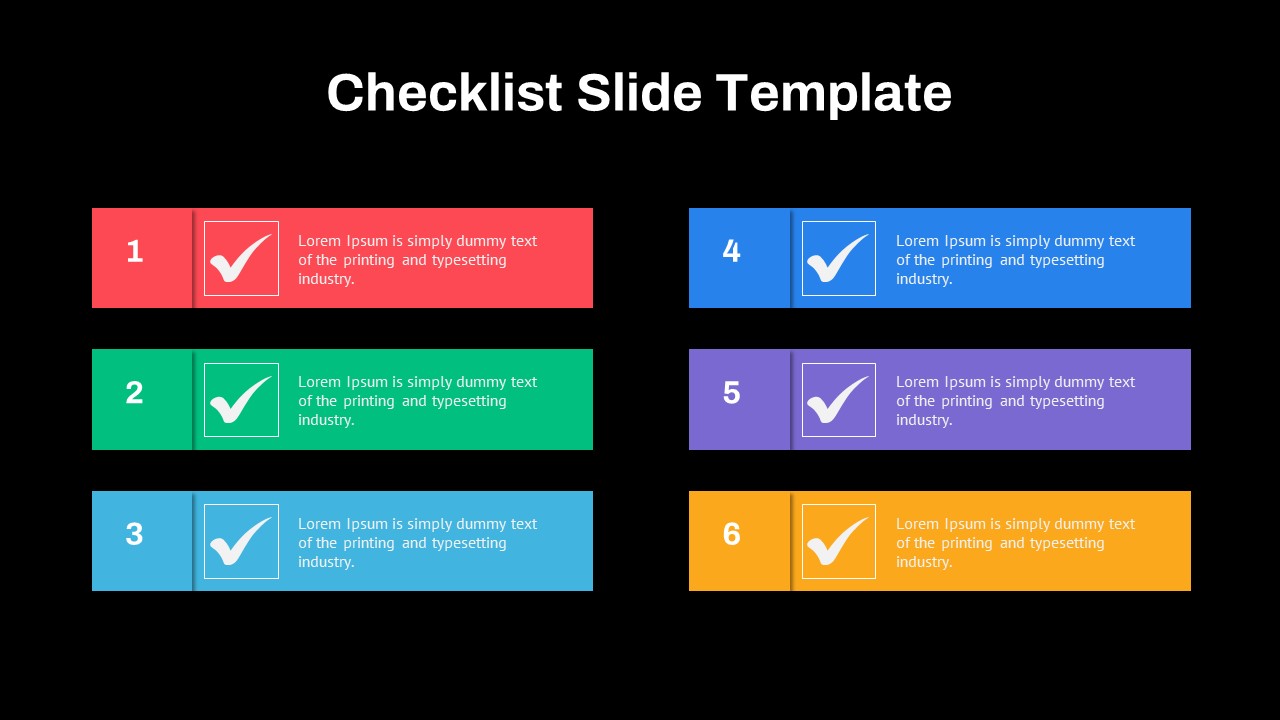 Checklist Slide Template 4