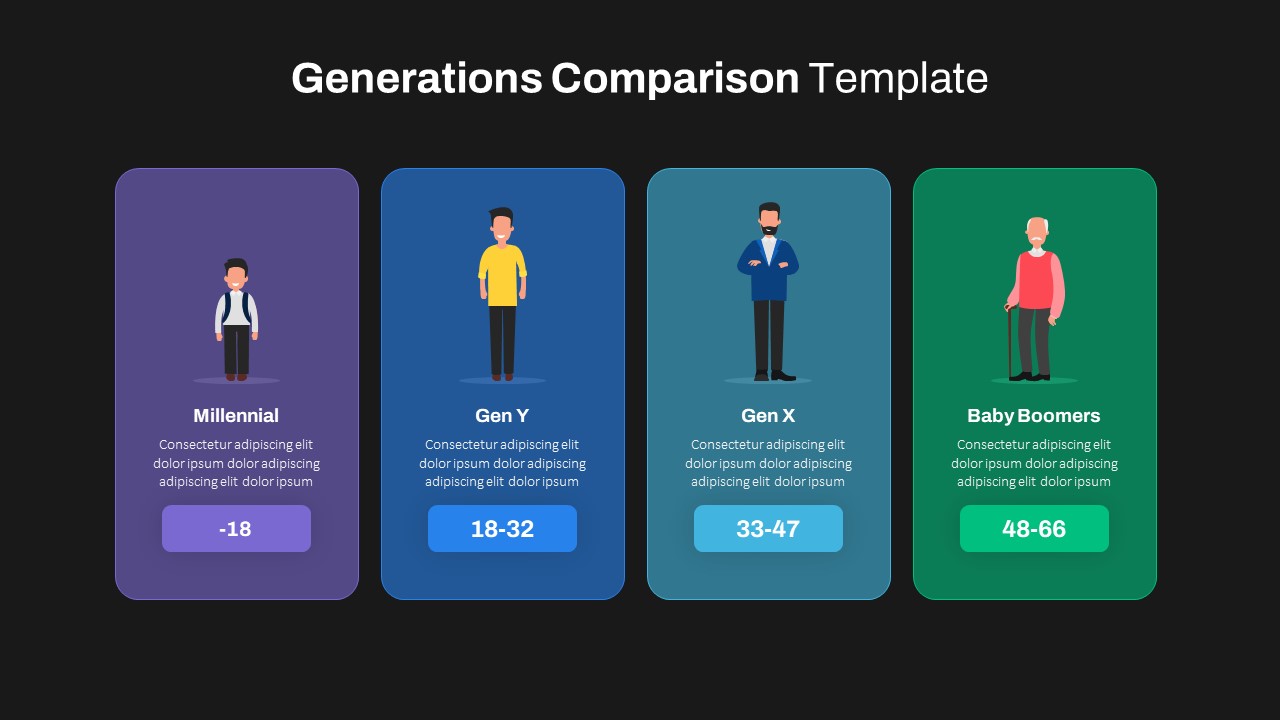 Dark Theme Comparison Template Google Slides