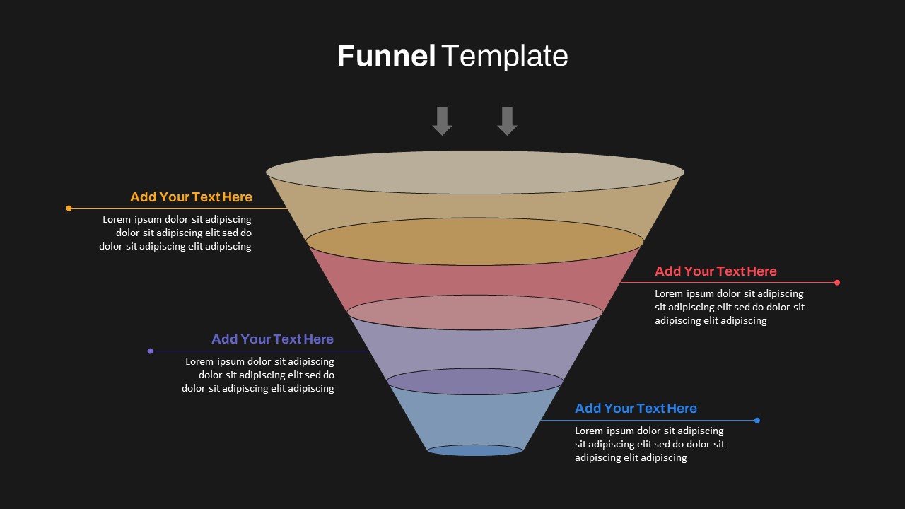 Dark Theme Funnel Slide Template