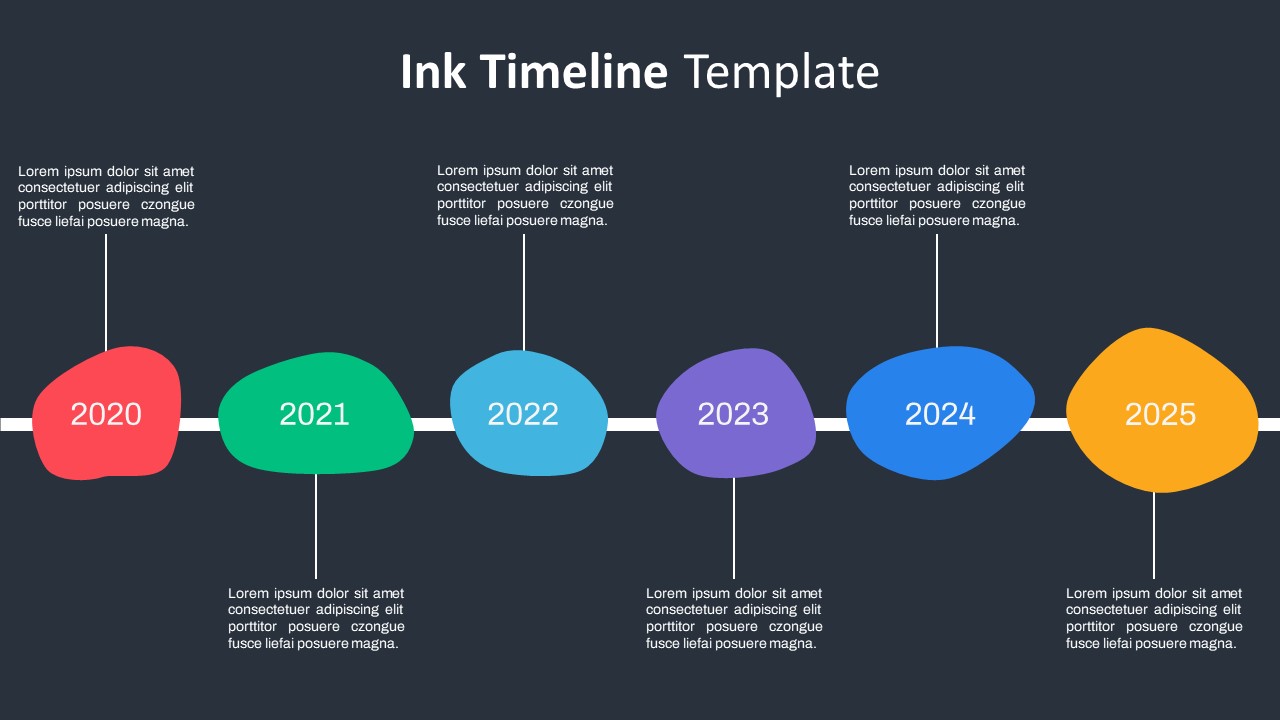 Dark Theme Timeline Slide